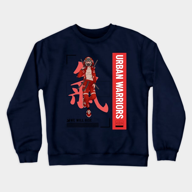 Urban Warrior Crewneck Sweatshirt by POD-of-Gold